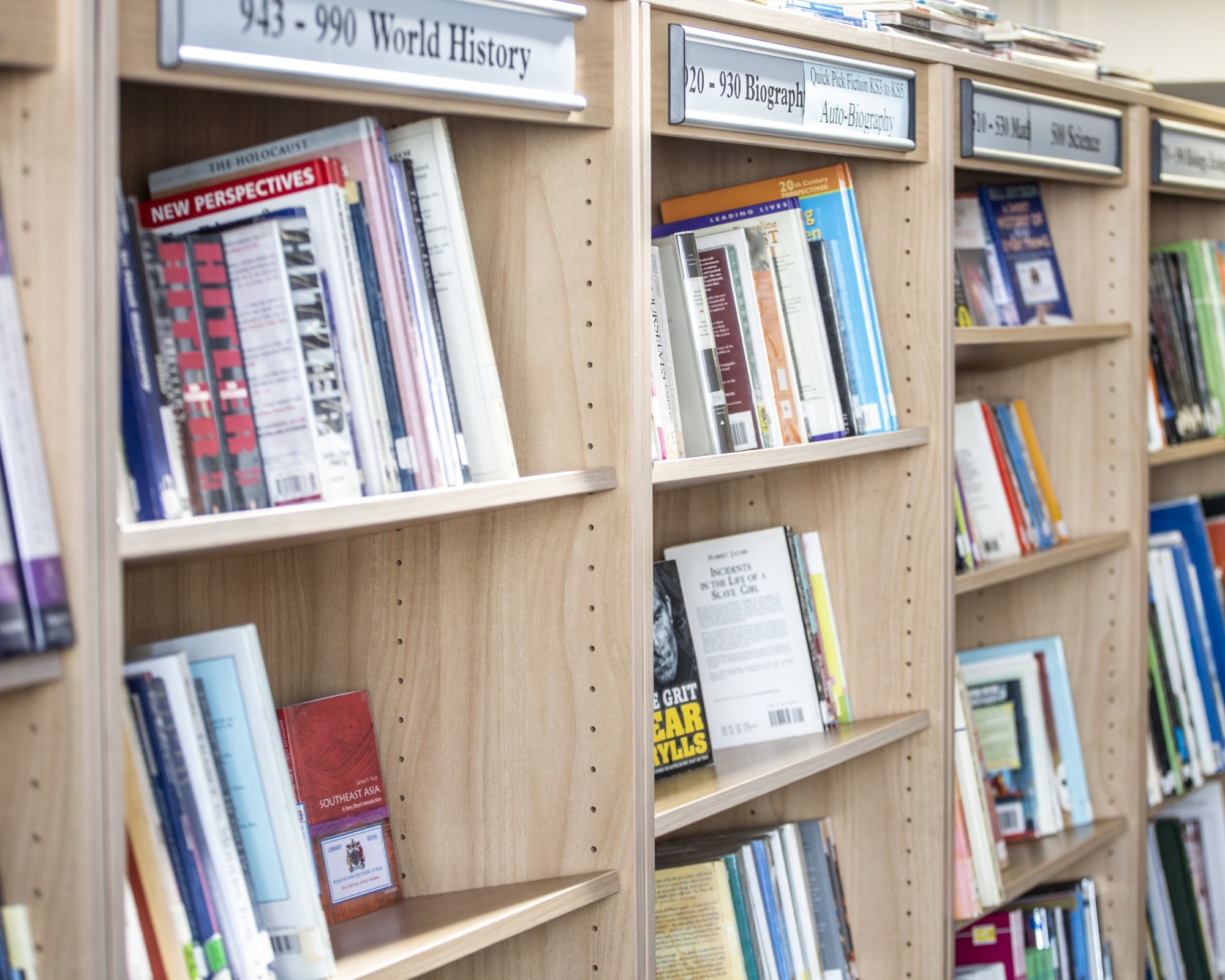 Library bookshelves